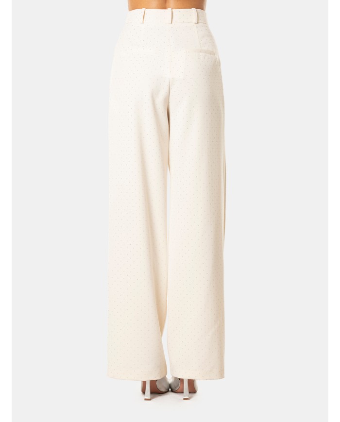 Actualee Pantalone ampio con strass