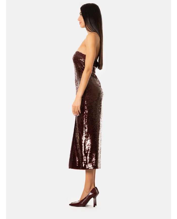 ISABELLE BLANCHE paris Abito bustier con spacchi