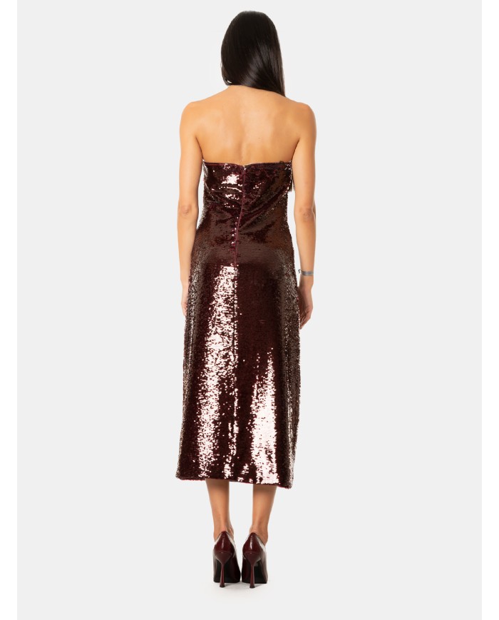 ISABELLE BLANCHE paris Abito bustier con spacchi