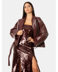 ISABELLE BLANCHE paris Chiodo in ecopelle