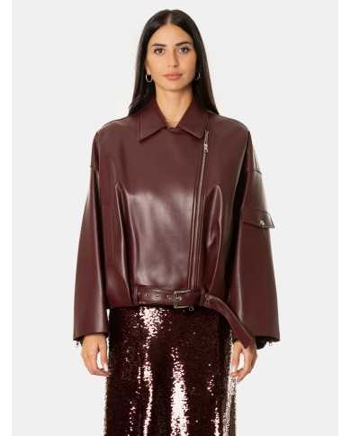 ISABELLE BLANCHE paris Chiodo in ecopelle