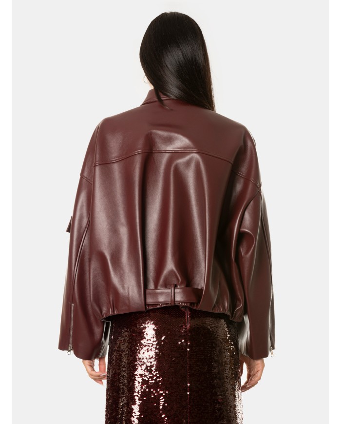 ISABELLE BLANCHE paris Chiodo in ecopelle