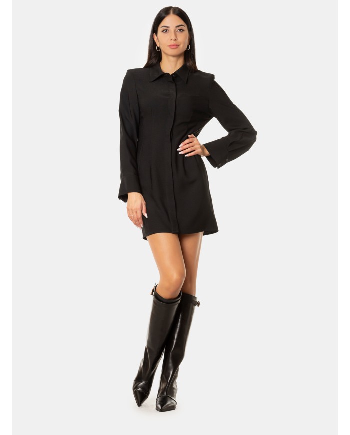 ISABELLE BLANCHE paris Abito chemisier con cintura frange