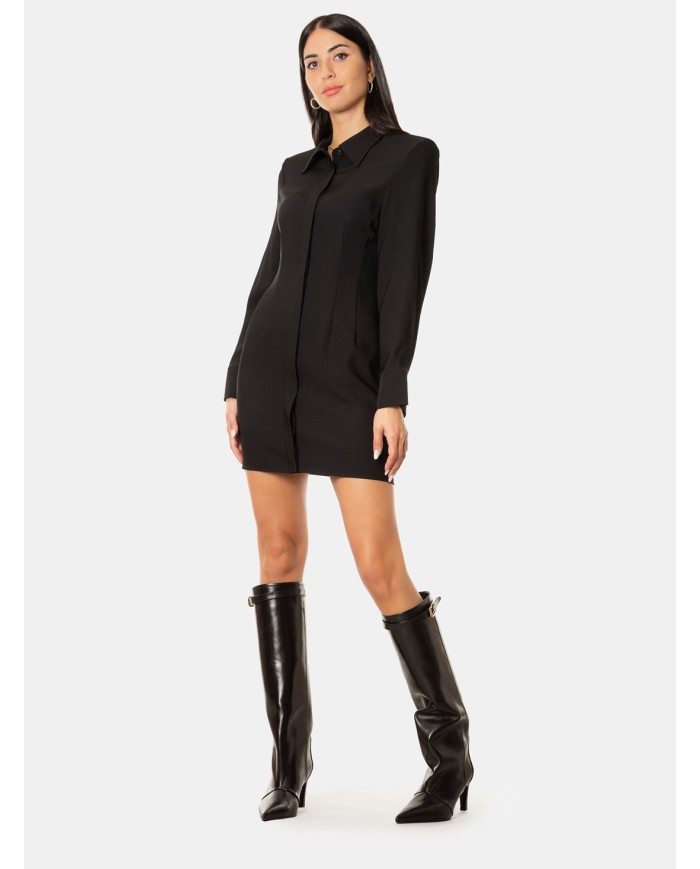 ISABELLE BLANCHE paris Abito chemisier con cintura frange