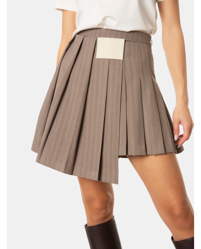 ISABELLE BLANCHE paris Minigonna a pieghe con patch