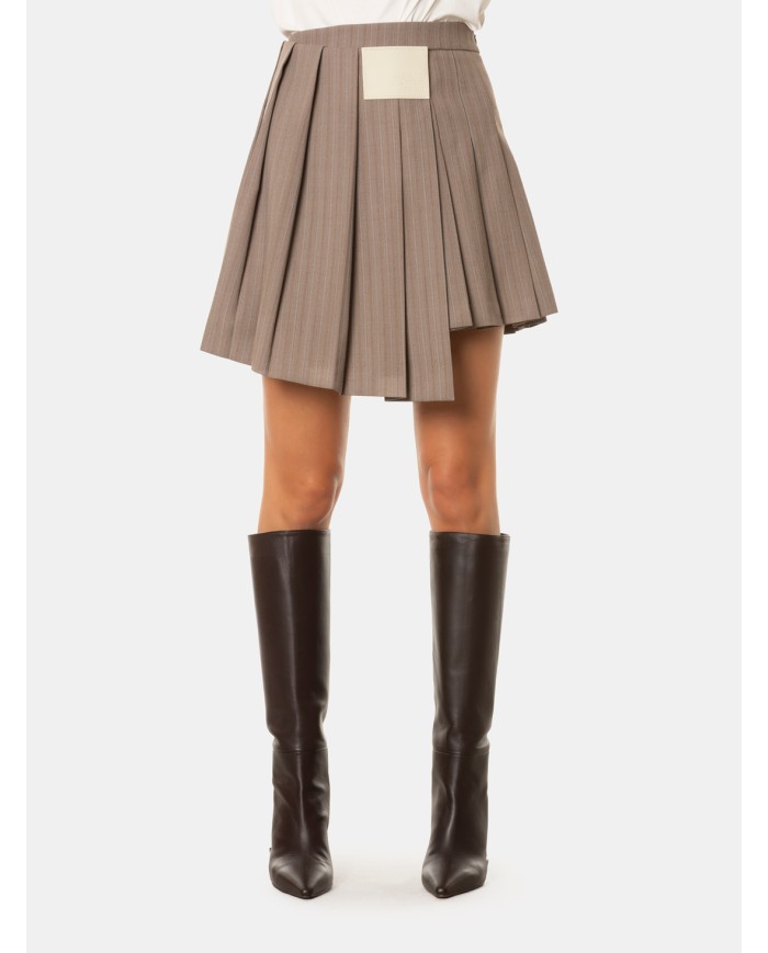 ISABELLE BLANCHE paris Minigonna a pieghe con patch