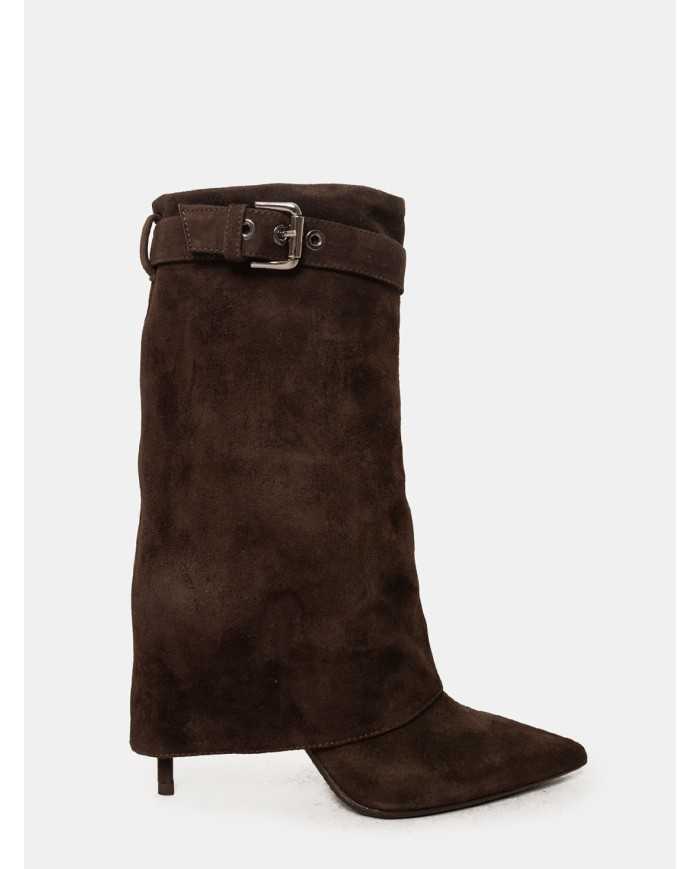 CHANTAL Stivale mezza gamba in camoscio