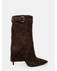 CHANTAL Stivale mezza gamba in camoscio