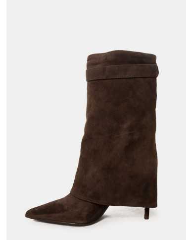 CHANTAL Stivale mezza gamba in camoscio