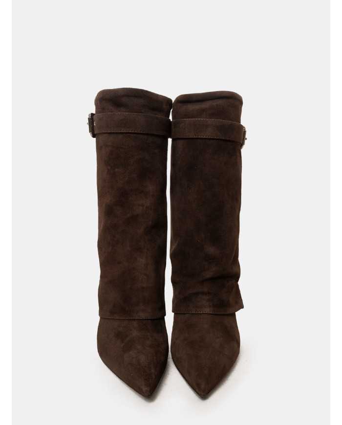 CHANTAL Stivale mezza gamba in camoscio