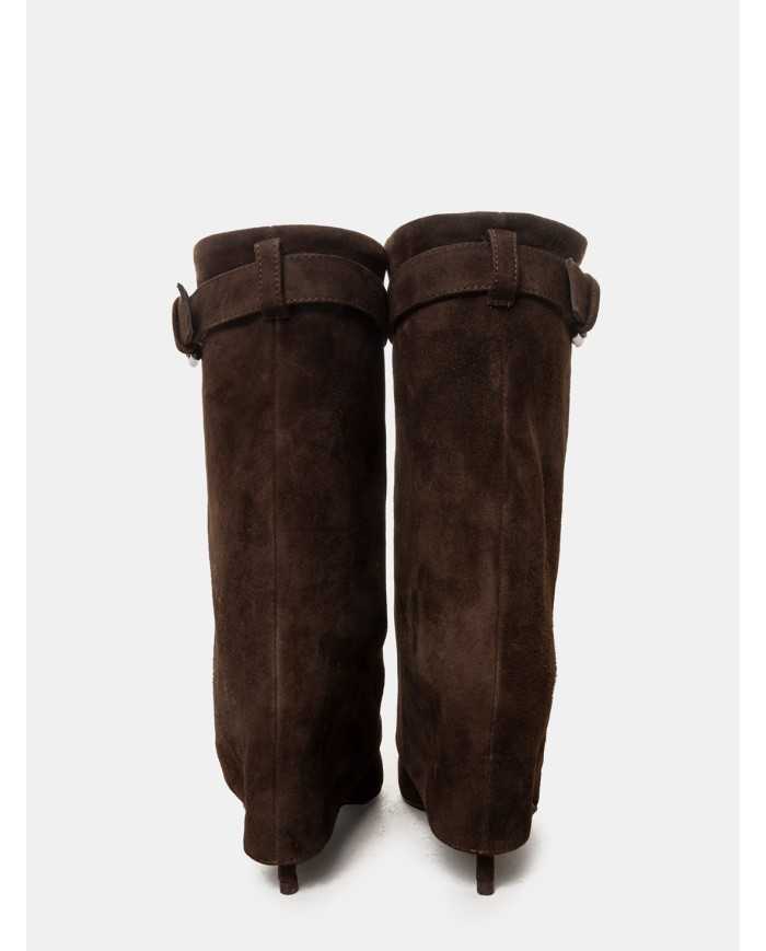 CHANTAL Stivale mezza gamba in camoscio