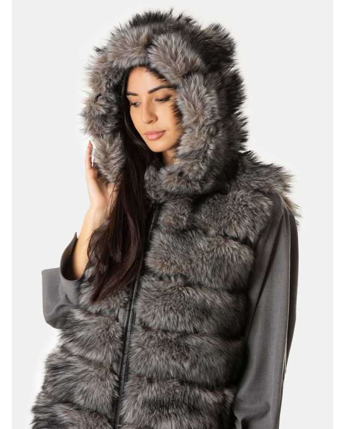 ZOE PARIS Eco smanicato cappuccio