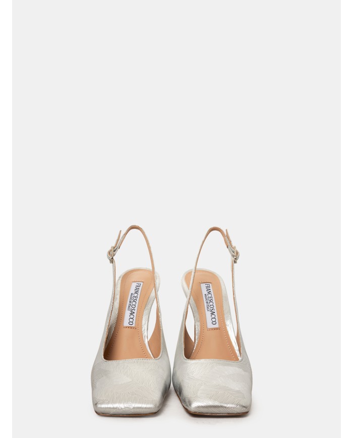 FRANCESCO SACCO Sandalo slingback laminato