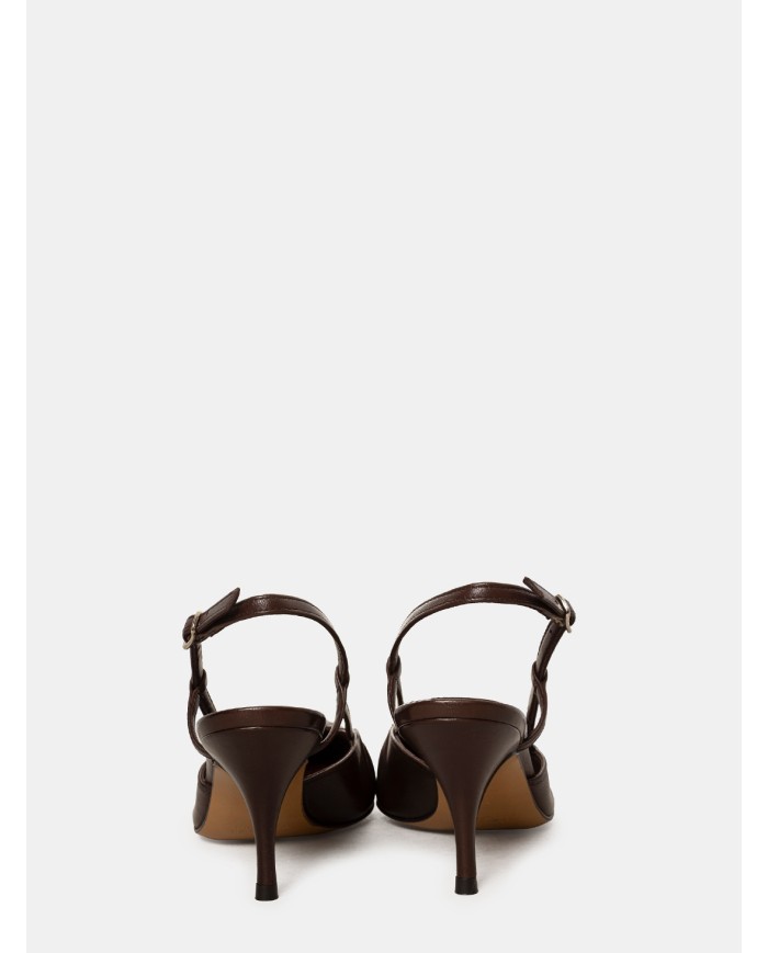 GUGLIELMO ROTTA Sandalo slingback in nappa