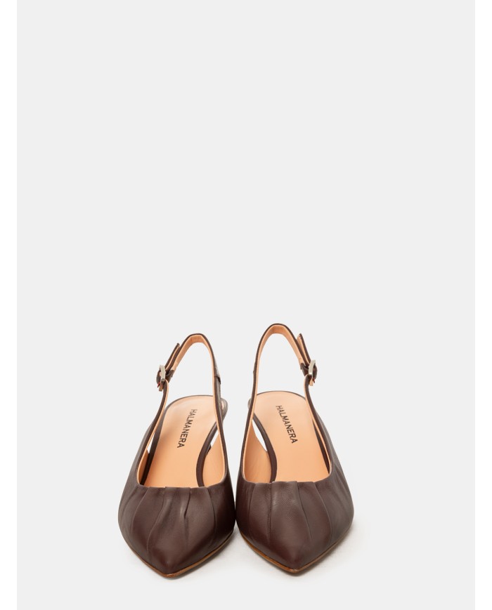 HALMANERA Sandalo slingback in nappa