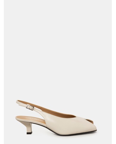 SARA KENT Sandalo slingback spuntato in nappa