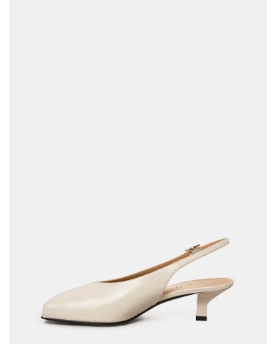 SARA KENT Sandalo slingback spuntato in nappa