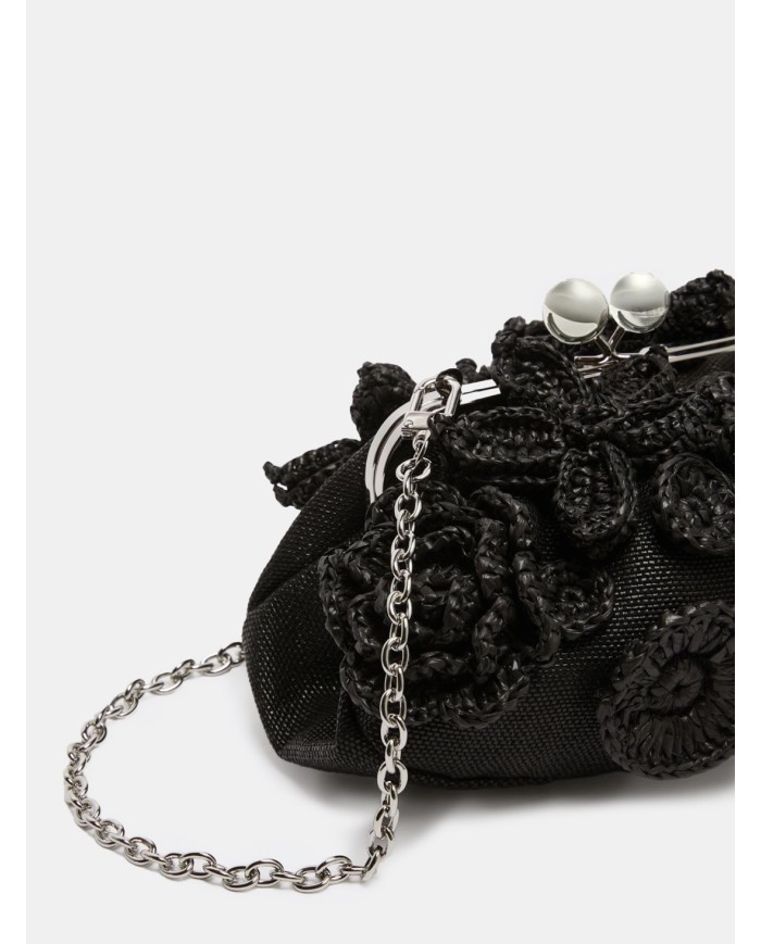 MAXMARA WEEKEND Pasticcino Bag small in effetto rafia con fiori