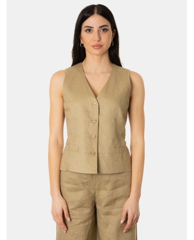 MAXMARA STUDIO Gilet in lino
