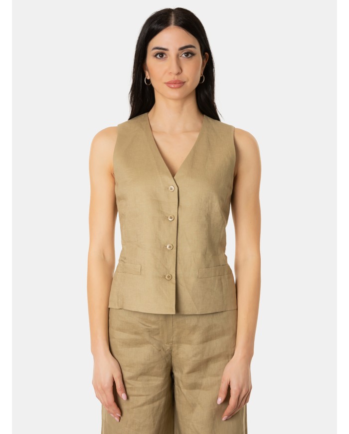 MAXMARA STUDIO Gilet in lino