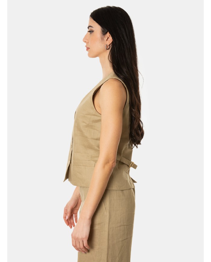 MAXMARA STUDIO Gilet in lino