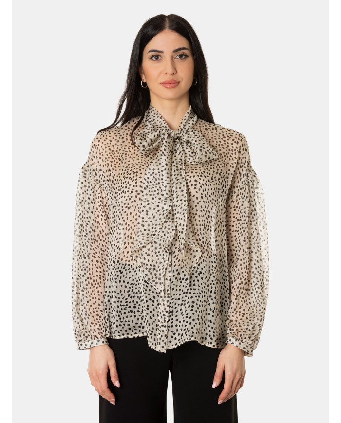 MAXMARA STUDIO Camicia a pois in seta