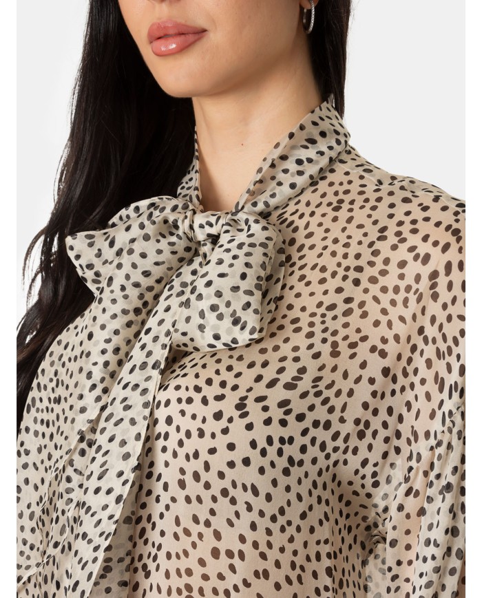 MAXMARA STUDIO Camicia a pois in seta