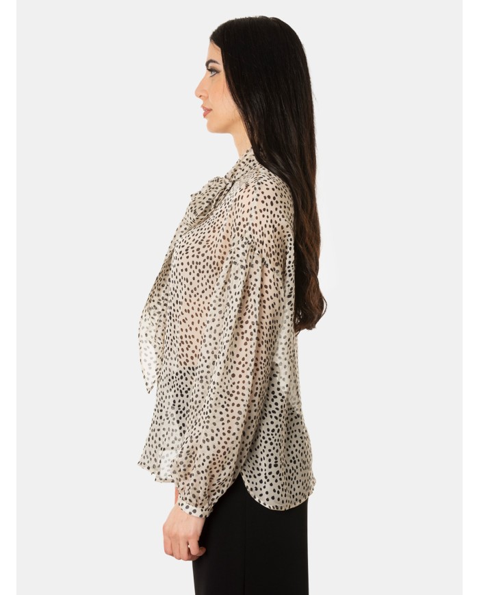 MAXMARA STUDIO Camicia a pois in seta