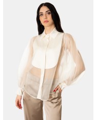 D.EXTERIOR Camicia organza e raso in seta