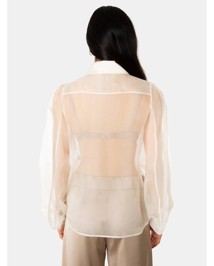 D.EXTERIOR Camicia organza e raso in seta