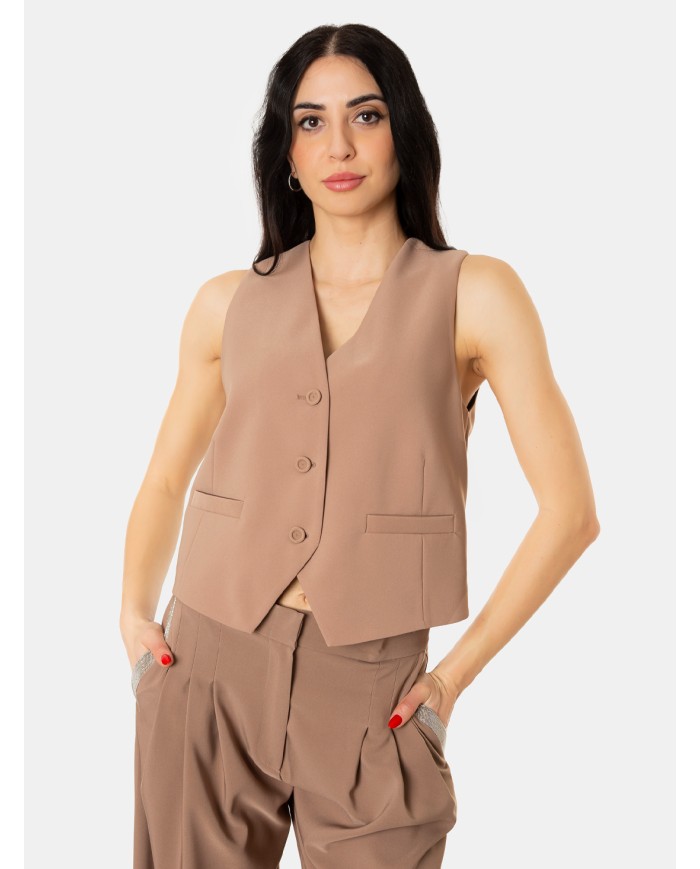 D.EXTERIOR Gilet in cady