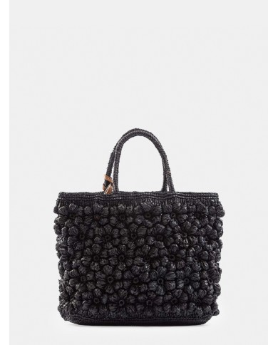 AFAR Borsa Medium intrecciata in rafia