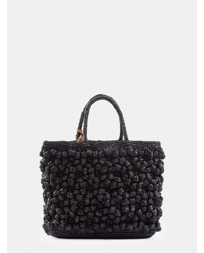 AFAR Borsa Medium intrecciata in rafia