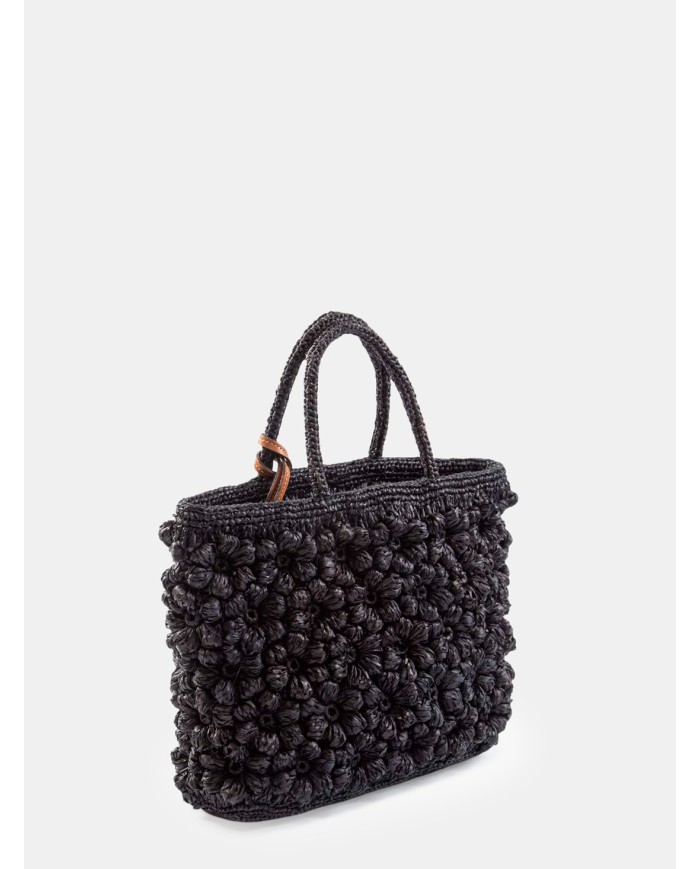 AFAR Borsa Medium intrecciata in rafia