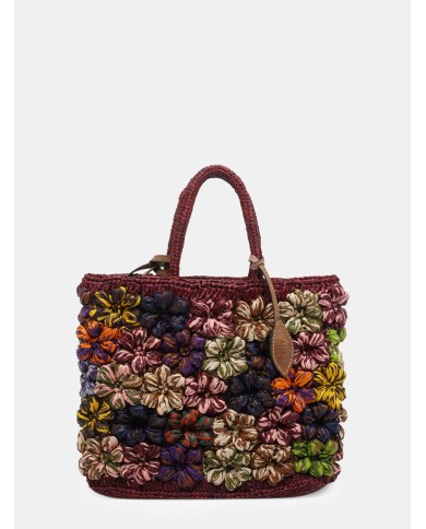 AFAR Borsa Medium intrecciata in rafia