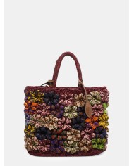 AFAR Borsa Medium intrecciata in rafia