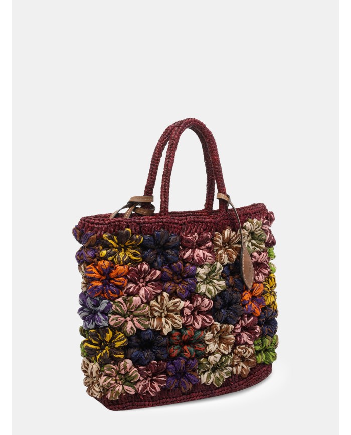 AFAR Borsa Medium intrecciata in rafia
