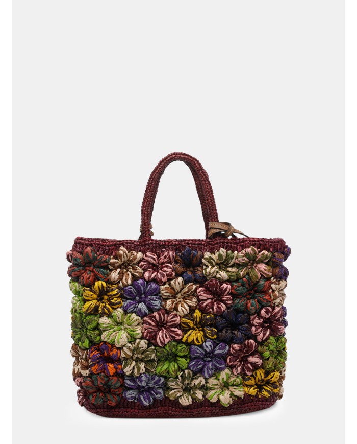 AFAR Borsa Medium intrecciata in rafia