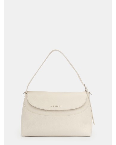 ORCIANI Borsa Nana Soft Midi a spalla in pelle martellata con tracolla