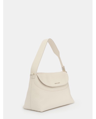 ORCIANI Borsa Nana Soft Midi a spalla in pelle martellata con tracolla