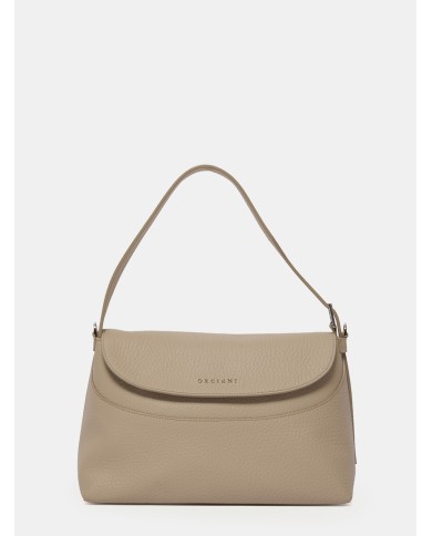 ORCIANI Borsa Nana Soft Midi a spalla in pelle martellata con tracolla