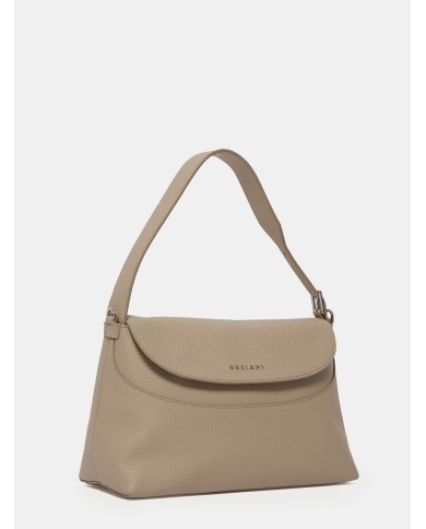 ORCIANI Borsa Nana Soft Midi a spalla in pelle martellata con tracolla