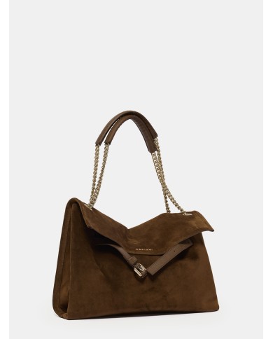 ORCIANI Borsa Venus Peach Midi a spalla in suede