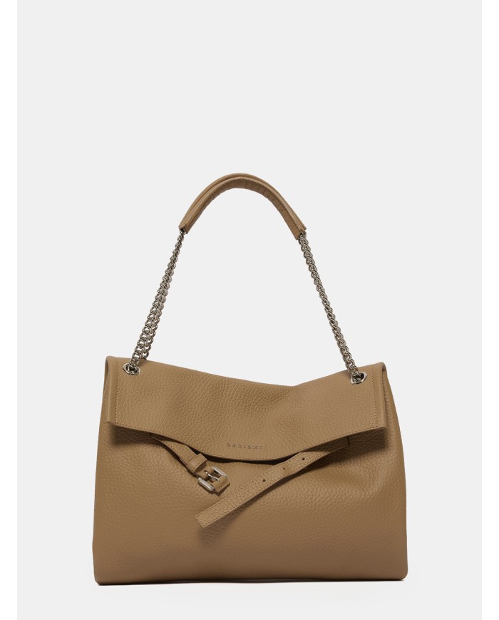 ORCIANI Borsa Venus Soft Midi a spalla in pelle martellata