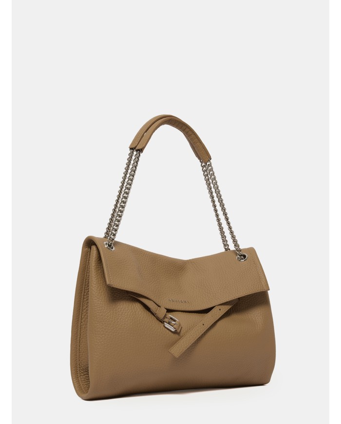 ORCIANI Borsa Venus Soft Midi a spalla in pelle martellata