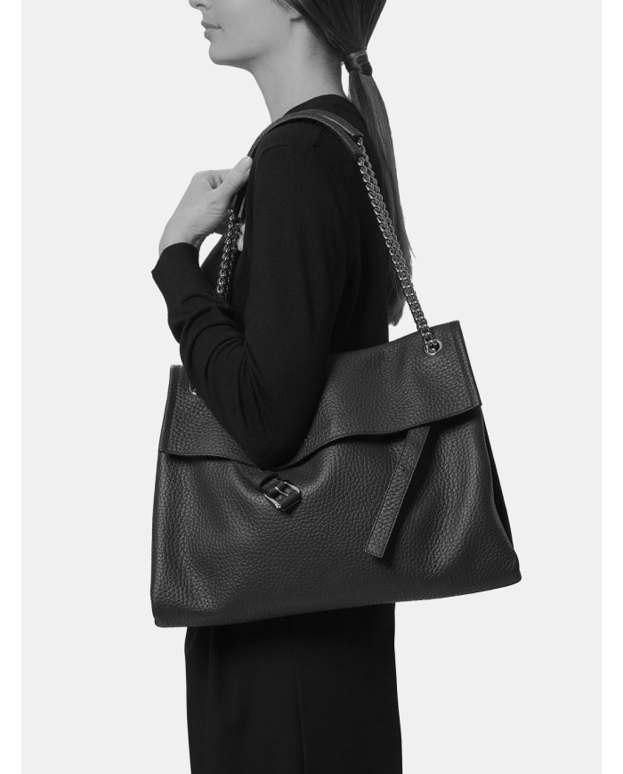 ORCIANI Borsa Venus Soft Midi a spalla in pelle martellata