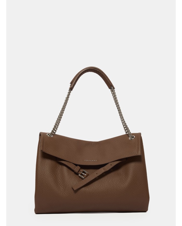 ORCIANI Borsa Venus Soft Midi a spalla in pelle martellata