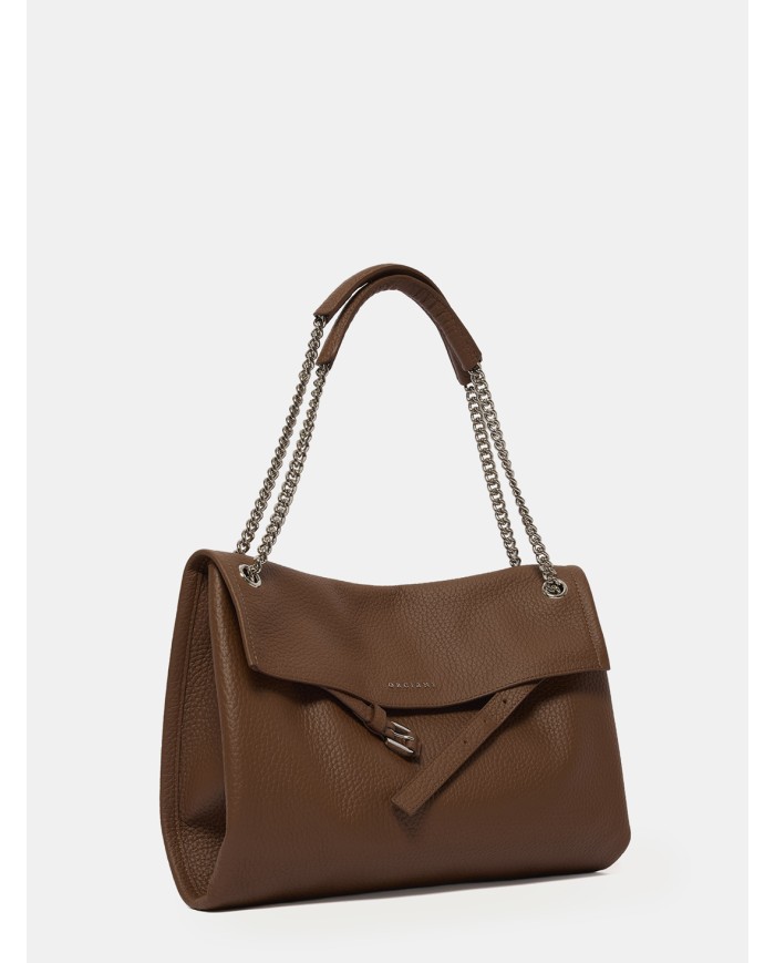 ORCIANI Borsa Venus Soft Midi a spalla in pelle martellata