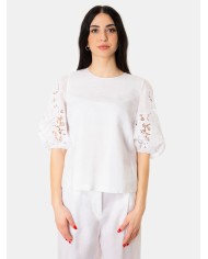 MAXMARA STUDIO Blusa con maniche ricamate
