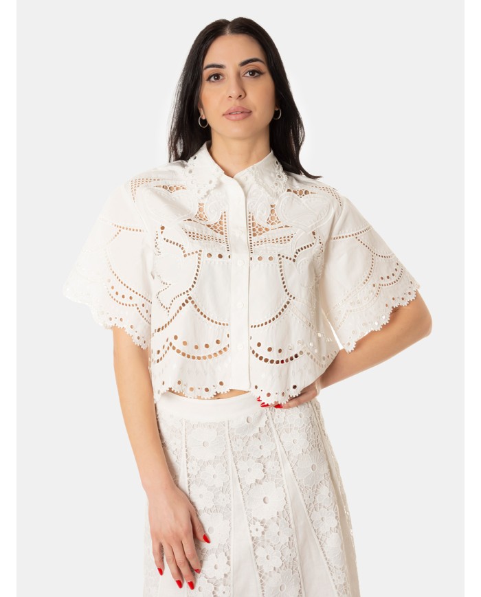 BERENICE. Camicia con ricamo